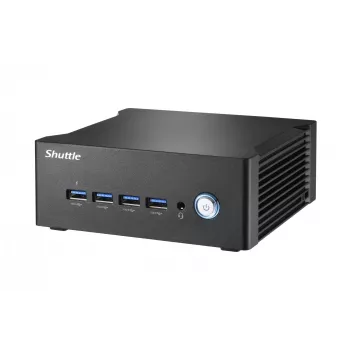Shuttle Nano PC NA10H7, AMD Ryzen™ 7-8845HS APU, Radeon 780M, 2xHDMI, 2xUSB-C 4.0(DP), 2x2.5Gbit LAN, 24/7 nuolatinis darbas, su VESA