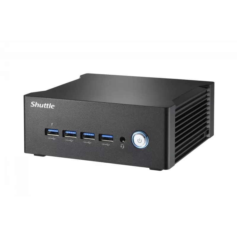 Shuttle Nano PC NA10H7, AMD Ryzen™ 7-8845HS APU, Radeon 780M, 2xHDMI, 2xUSB-C 4.0(DP), 2x2.5Gbit LAN, 24/7 nuolatinis darbas, su VESA