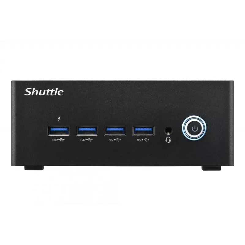 Shuttle Nano PC NA10H7, AMD Ryzen™ 7-8845HS APU, Radeon 780M, 2xHDMI, 2xUSB-C 4.0(DP), 2x2.5Gbit LAN, 24/7 nuolatinis darbas, su VESA