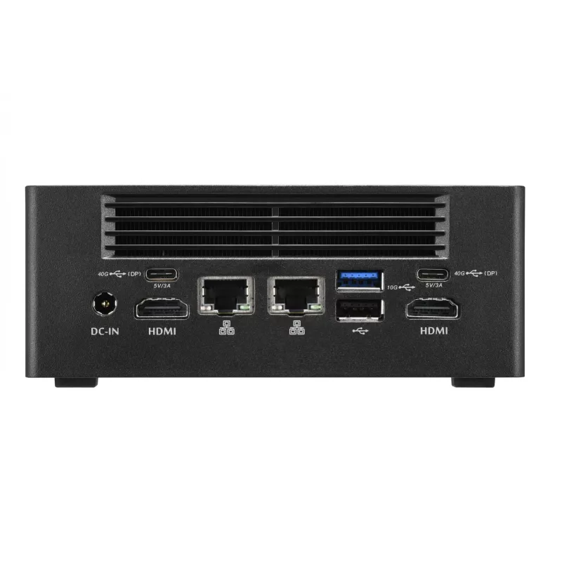 Shuttle Nano PC NA10H7, AMD Ryzen™ 7-8845HS APU, Radeon 780M, 2xHDMI, 2xUSB-C 4.0(DP), 2x2.5Gbit LAN, 24/7 nuolatinis darbas, su VESA
