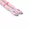 Club 3D CAC-3010 USB-C į USB-C karoliukų kabelis, 2 m, PD 60 W, 480 Mbps, rožinis