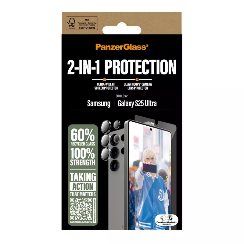 PanzerGlass ® 2-in-1 Apsaugos rinkinys Samsung Galaxy S25 Ultra