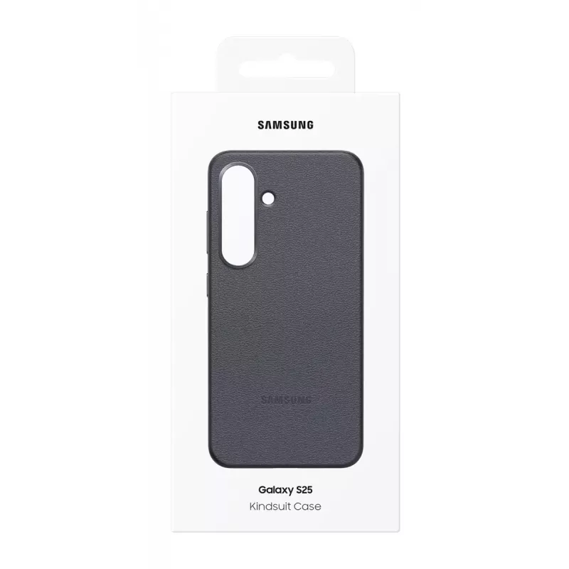 Dangtelis Samsung Galaxy S25 dirbtinės odos, juodas
