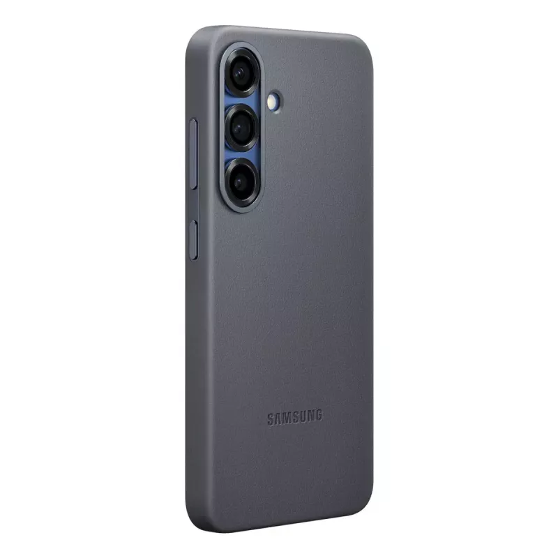 Dangtelis Samsung Galaxy S25 dirbtinės odos, juodas
