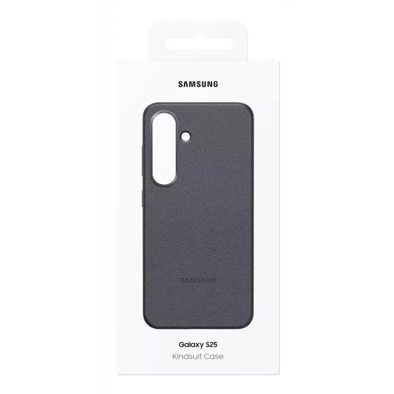Dangtelis Samsung Galaxy S25 dirbtinės odos, juodas