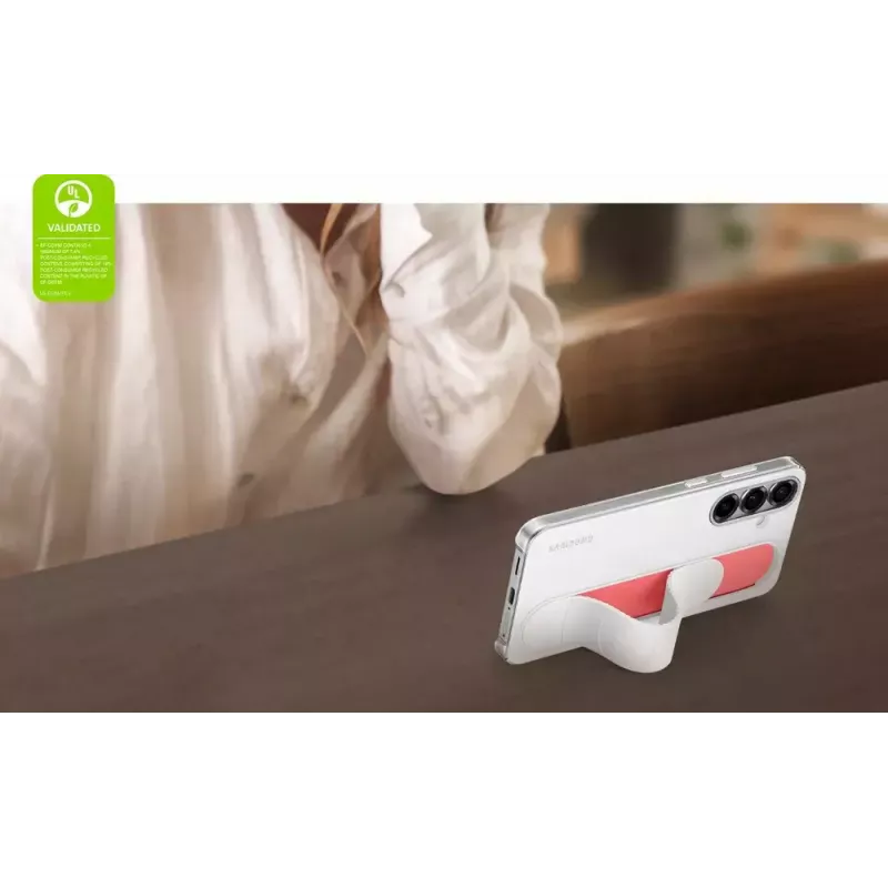 Samsung Standing Grip dėklas Galaxy S25+ telefonui, pilkas, EF-GS936CJEGWW