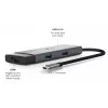 TP-Link UH5020C USB-C šakotuvas, 5 prievadų, HDMI 4K@60Hz, 100 W Power Delivery, 1x USB-C, 2x USB-A, 5 Gbps, aliuminis, pilkas