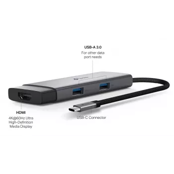 TP-Link UH5020C USB-C centrinė stotelė 5000 Mbit/s HDMI USB 3.2