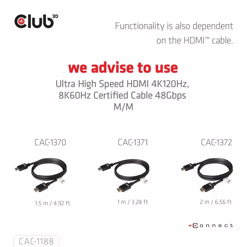 Adapteris CLUB3D Mini DisplayPort 1.4 į HDMI 8K60Hz M/F, Mini DisplayPort jungtis