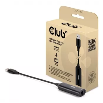 USB 5Gbps Type-A į RJ45 adapteris CLUB3D CAC-1421 0,245 m juodas
