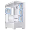 PC korpusas ASUS A31 Plus TG ARGB WHITE Midi Tower — ATX, grūdintas stiklas, ARGB, 3x120 mm + 1x120 mm ventiliatoriai, 38 cm GPU, 165 mm CPU aušintuvas