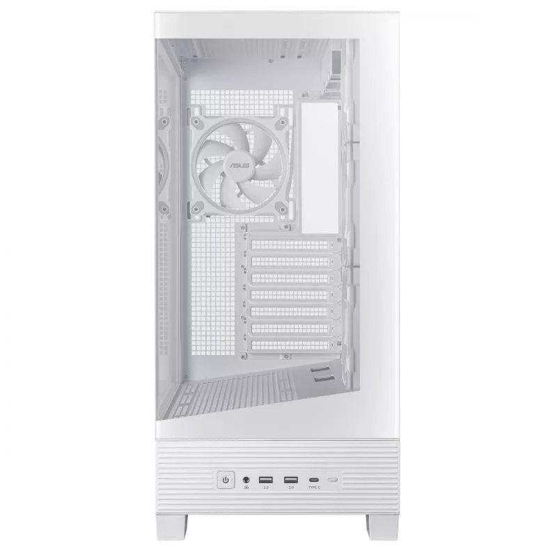 PC korpusas ASUS A31 Plus TG ARGB WHITE Midi Tower — ATX, grūdintas stiklas, ARGB, 3x120 mm + 1x120 mm ventiliatoriai, 38 cm GPU, 165 mm CPU aušintuvas
