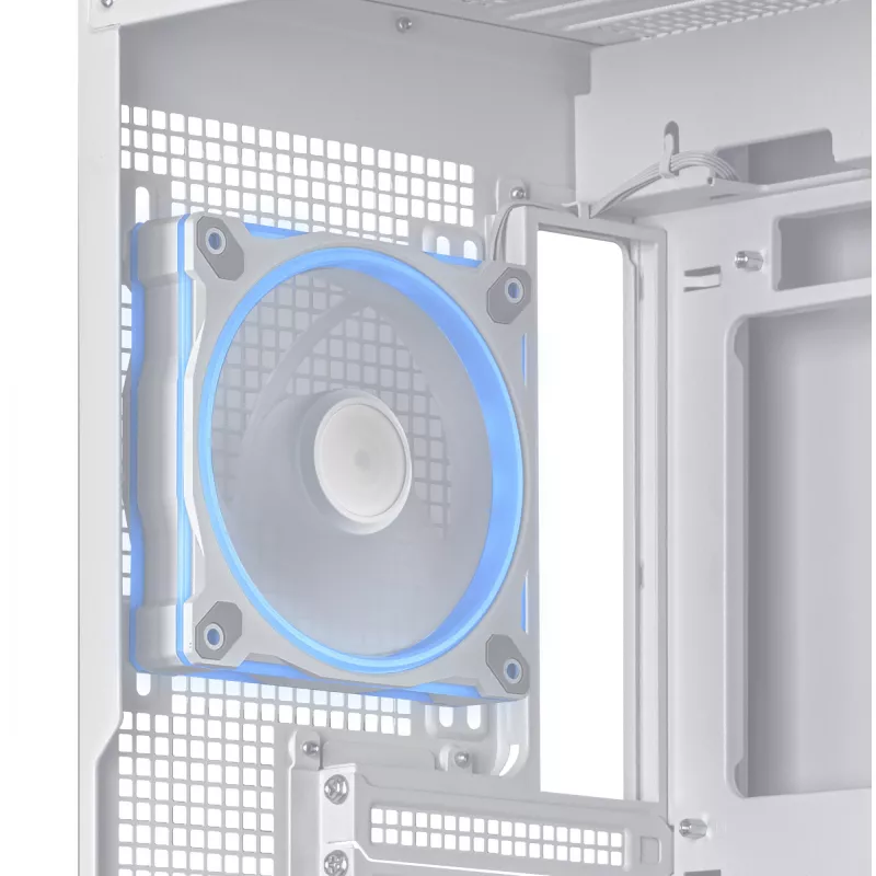 PC korpusas ASUS A31 Plus TG ARGB WHITE Midi Tower — ATX, grūdintas stiklas, ARGB, 3x120 mm + 1x120 mm ventiliatoriai, 38 cm GPU, 165 mm CPU aušintuvas