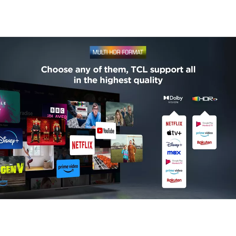 TCL V6C 65V6C televizorius 165,1 cm (65 col.) 4K Ultra HD Smart TV Wi-Fi Metalinis 280 cd/m²