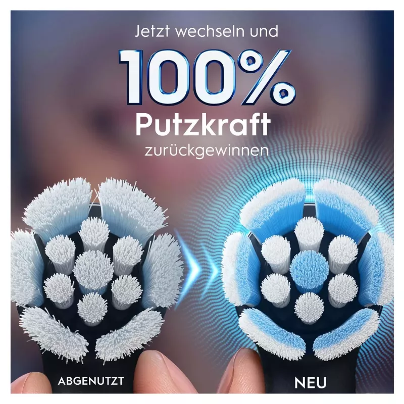 Oral-B 194631 šepetėlio galvutė 4 vnt. Juoda