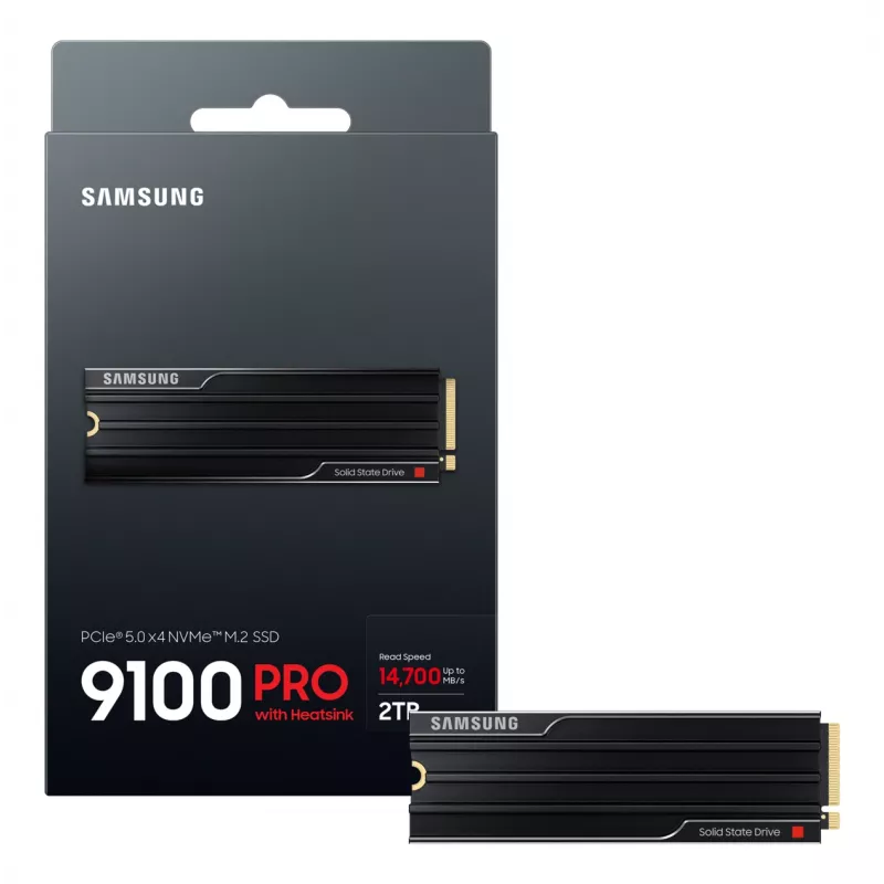 Samsung 9100 PRO Heatsink PCIe 5.0 NVMe M.2 SSD - 2 TB