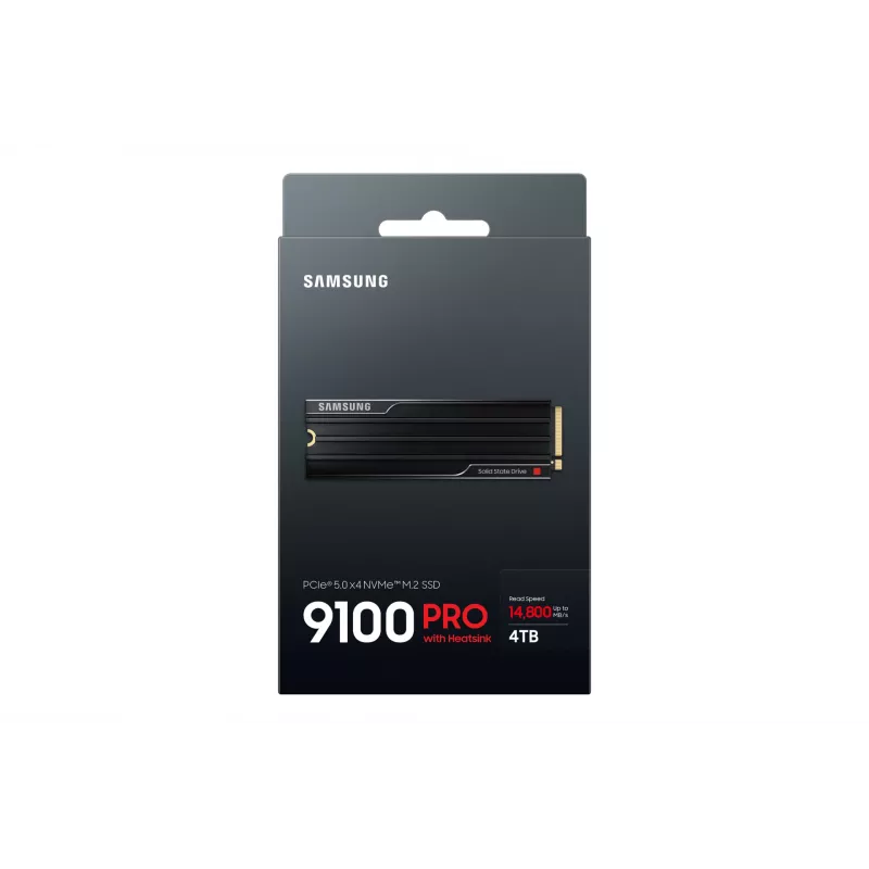 Samsung 9100 PRO su radiatoriumi PCIe 5.0 NVMe M.2 SSD - 4 TB, 4 TB, M.2, 14800 MB/s
