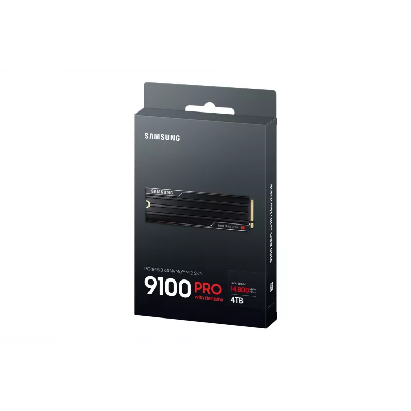 Samsung 9100 PRO su radiatoriumi PCIe 5.0 NVMe M.2 SSD - 4 TB, 4 TB, M.2, 14800 MB/s
