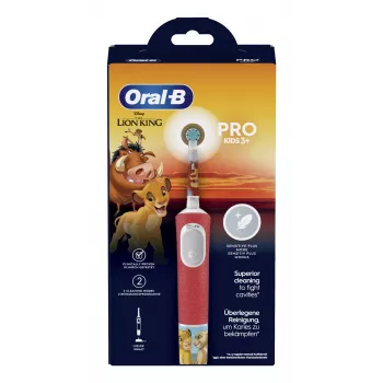 Oral-B Kids VITALITYPROLIONK elektrinis dantų šepetėlis vaikams, besisukantis-osciliuojantis, įvairiaspalvis