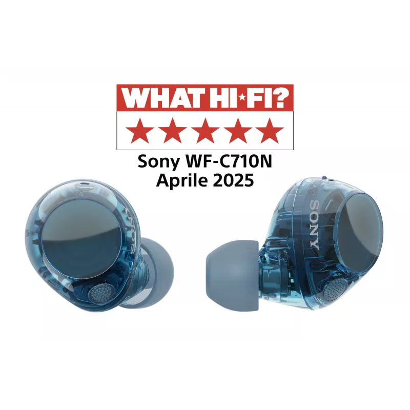 Ausinės Sony WF-C710N CE7 belaidės True Wireless, Bluetooth 5.3, ANC, IPX4, 8.5/12 h atkūrimas, stiklo mėlyna