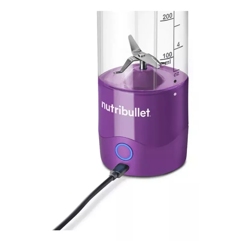 Nešiojamas blenderis NUTRIBULLET Portable 0,475 L – violetinis, 2000 mAh baterija, Tritan dubuo