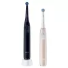 Elektrinis dantų šepetėlis Oral-B iO Series 2 Duo juodas rožinis įkraunamas su išmaniuoju slėgio jutikliu
