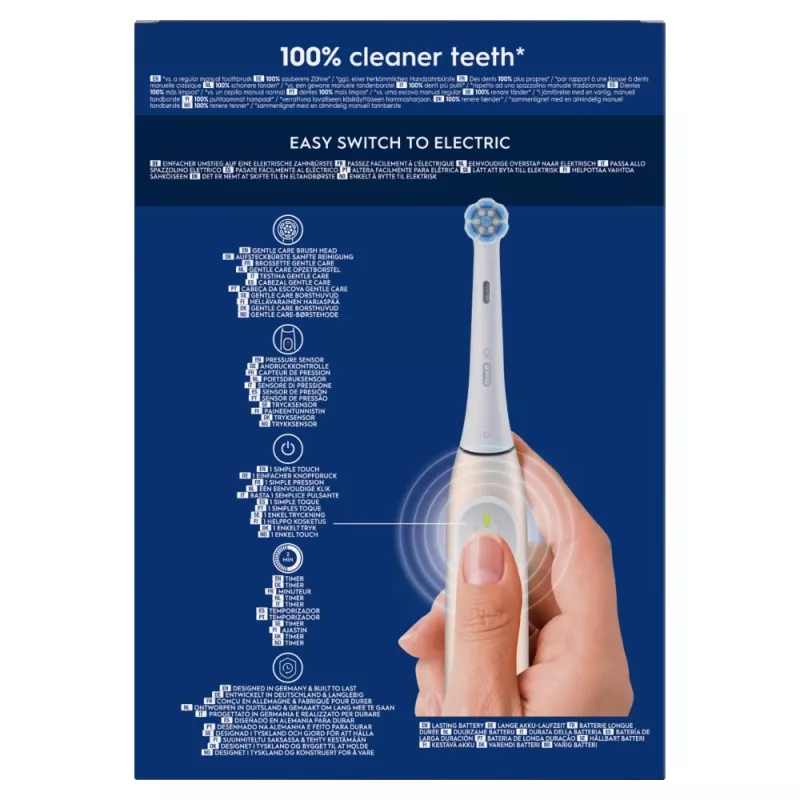 Elektrinis dantų šepetėlis Oral-B iO Series 2 Duo juodas rožinis įkraunamas su išmaniuoju slėgio jutikliu
