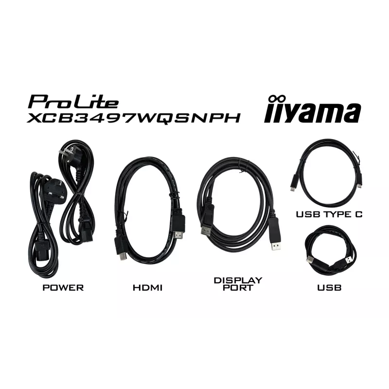 Monitorius iiyama ProLite XCB3497WQSNPH-B1 86,4 cm (34 inch) 3440x1440 UltraWide Quad HD LED lenktas