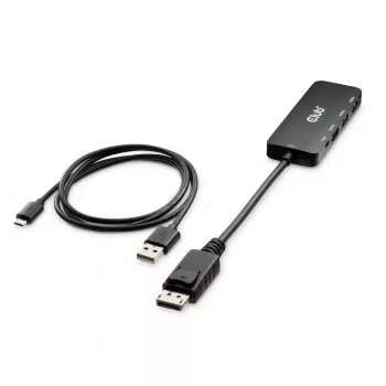 CLUB3D DisplayPort™ į Trigubą HDMI™ 8K60Hz šakotuvas, DisplayPort, HDMI, 2.1b/1.4a, 13.5 Mbit/s, 120 Hz, 3840 x 2160, 7680 x 4320