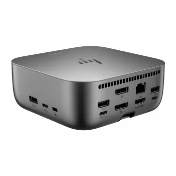 HP Thunderbolt 4 Ultra 180W G6 Dock, laidinis, Thunderbolt 4, 180 W, 10,100,1000,2500 Mbit/s, pilka, 8K Ultra HD