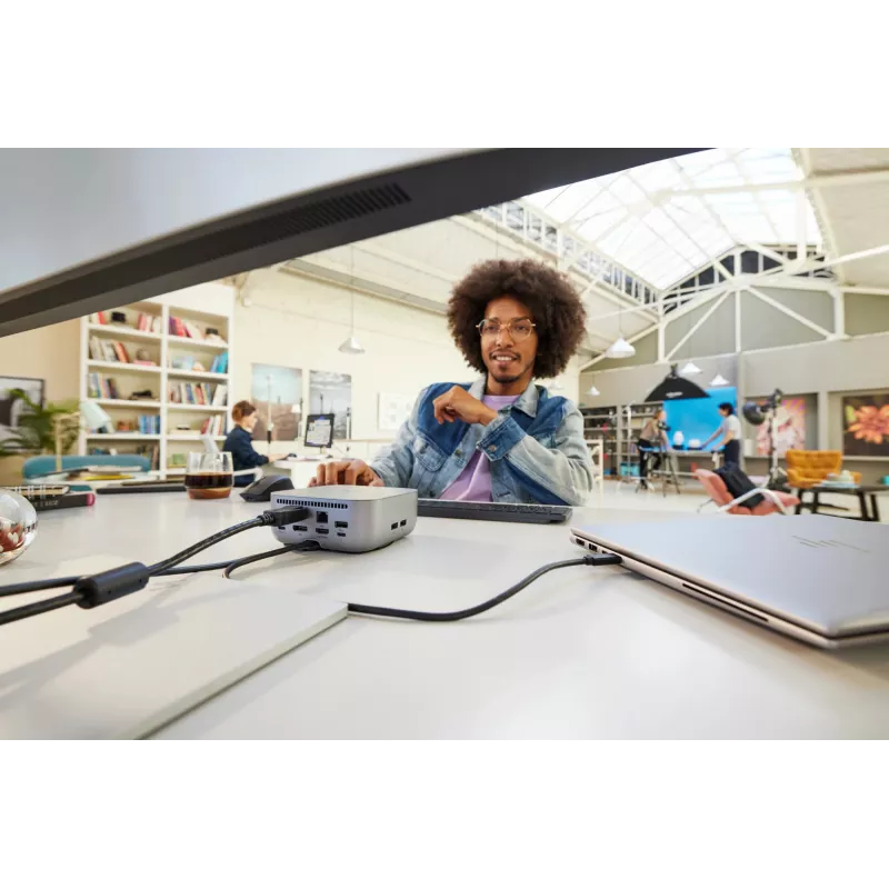 HP Thunderbolt 4 Ultra 180W G6 Dock, laidinis, Thunderbolt 4, 180 W, 10,100,1000,2500 Mbit/s, pilka, 8K Ultra HD