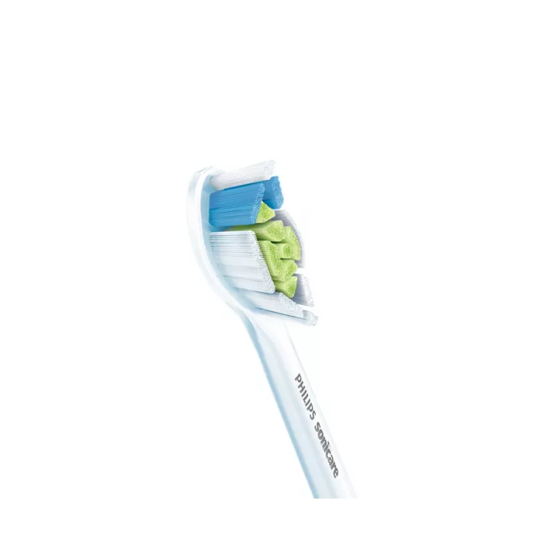 Philips HX6064/87 Optimal White dantų šepetėlio antgaliai – 4 vnt., balti, vidutinio kietumo šereliai
