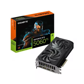 GIGABYTE GeForce RTX 5060 Ti 8 GB GDDR7 vaizdo plokštė, 128 bit, PCIe 5.0, WINDFORCE 2X aušinimas