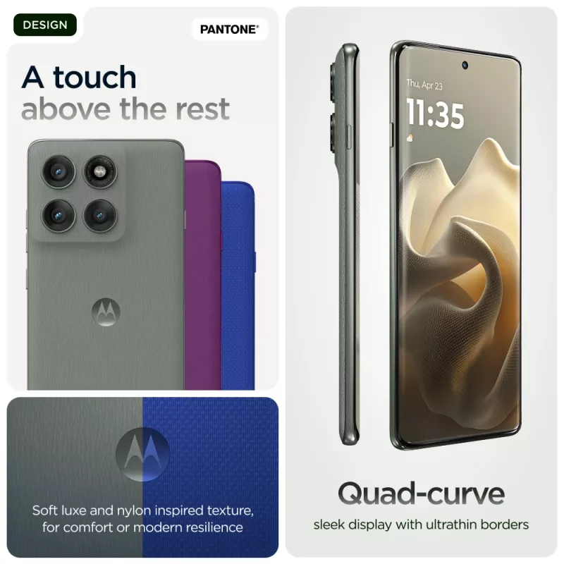 Motorola edge 60 pro 16.9 cm (6.67 colio) Dual SIM Android 15 5G USB Type-C 12 GB 512 GB 6000 mAh Pilka