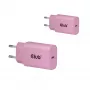 CLUB3D 2 vnt USB-C įkroviklis 30 W, baltas, vidaus, AC, rožinis