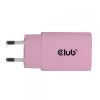 CLUB3D 2 vnt USB-C įkroviklis 30 W, baltas, vidaus, AC, rožinis