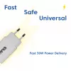 USB-C įkroviklių rinkinys 2 vnt. CLUB3D CAC-3020, 30 W, baltas