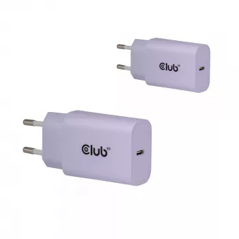 Club 3D USB-C įkroviklis 30W 2 vnt. komplektas kompaktiškas telefonams ir planšetėms