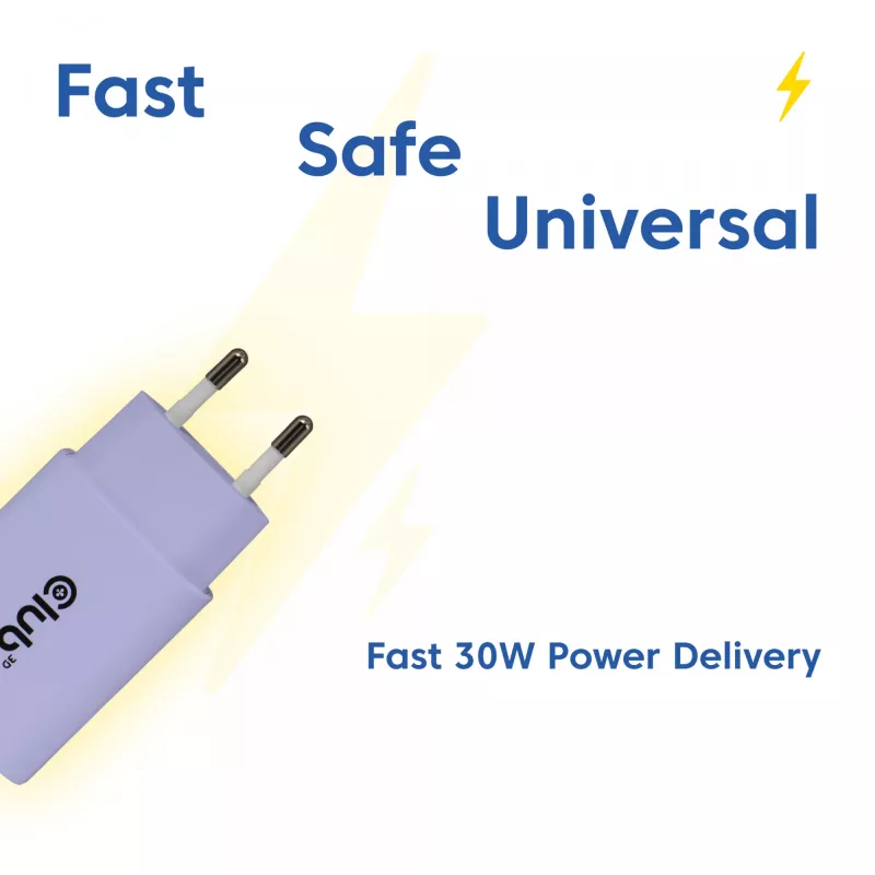 Club 3D USB-C įkroviklis 30W 2 vnt. komplektas kompaktiškas telefonams ir planšetėms