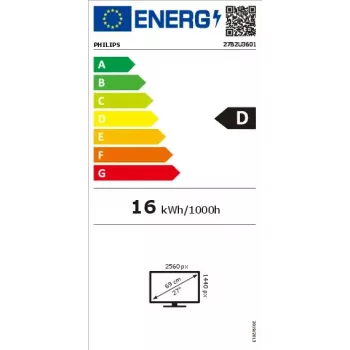 Philips 3000 serijos 27B2U3601/00 monitorius 68,6 cm (27 col.) 2560 x 1440 pikselių Quad HD LCD juodas