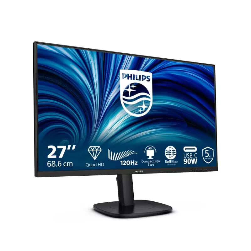Philips 3000 serijos 27B2U3601/00 monitorius 68,6 cm (27 col.) 2560 x 1440 pikselių Quad HD LCD juodas