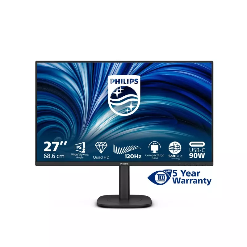 Philips 3000 serijos 27B2U3601/00 monitorius 68,6 cm (27 col.) 2560 x 1440 pikselių Quad HD LCD juodas
