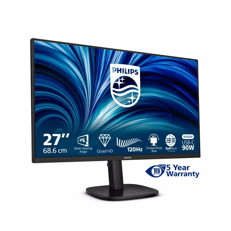 Philips 3000 serijos 27B2U3601/00 monitorius 68,6 cm (27 col.) 2560 x 1440 pikselių Quad HD LCD juodas