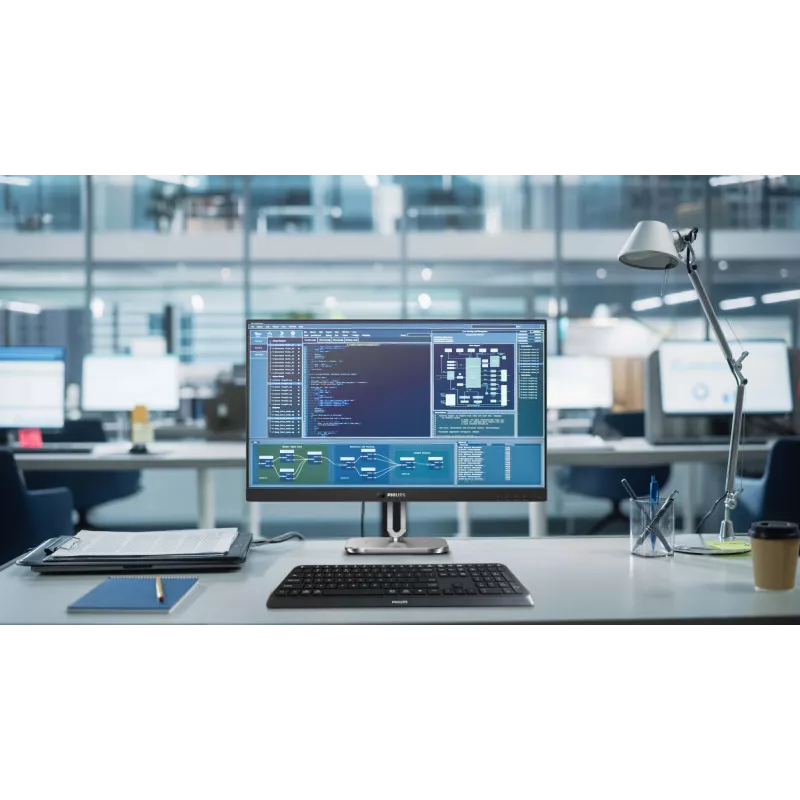 Philips 4000 serijos 27B2N4500/00 monitorius 68.6 cm (27 colių) 2560 x 1440 pikselių Quad HD LCD pilkas