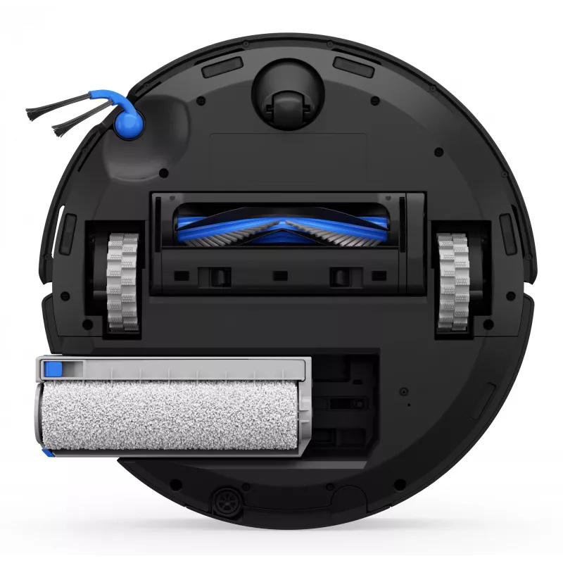 Robotinis dulkių siurblys Ecovacs Deebot T80 Omni — be maišelio 3 l dulkėms, 0,11 l vandeniui, 6400 mAh, 297 min veikimo laikas, juodas