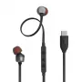JBL Tune 310C ausinės laidinės į ausį skambučiams/muzikai USB Type-C juodos