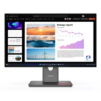 Lenovo ThinkVision P24Q-40 Monitor, 60,5 cm (23,8 colio), 2560 x 1440 pikseliai, Quad HD, LCD, 6 ms, Juoda