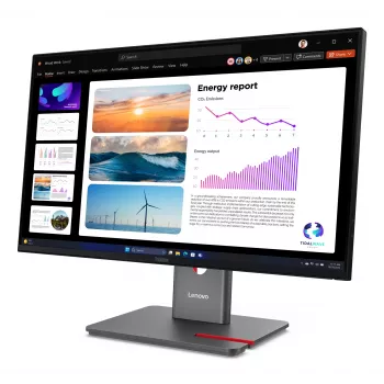 Lenovo ThinkVision P24Q-40 Monitor, 60,5 cm (23,8 colio), 2560 x 1440 pikseliai, Quad HD, LCD, 6 ms, Juoda