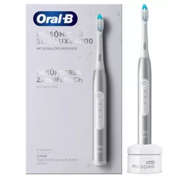 Oral-B Pulsonic Slim Luxe 4000 suaugusiųjų soninis dantų šepetėlis Platinum