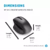 HP 930 Creator belaidė pelė, dešinei rankai, Bluetooth, 3000 DPI, sidabrinė